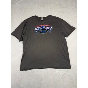NHRA Nitro Junkie Drag Racing Graphic T-Shirt Skull Faded Black XL